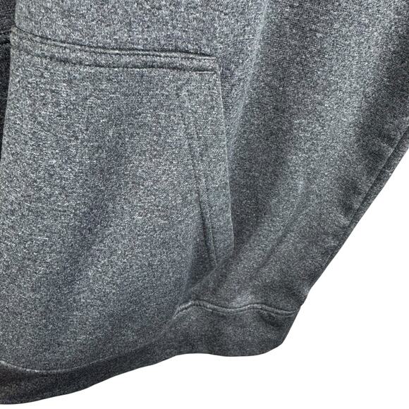 Adidas Gray Hooded Chartreuse Embroidered Pullover Sweatshirt Men's Size XL - Picture 4 of 6